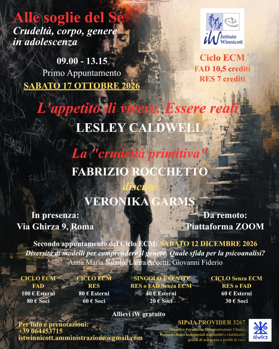 Course Image Alle soglie del Sé: crudeltà, corpo, genere in adolescenza.